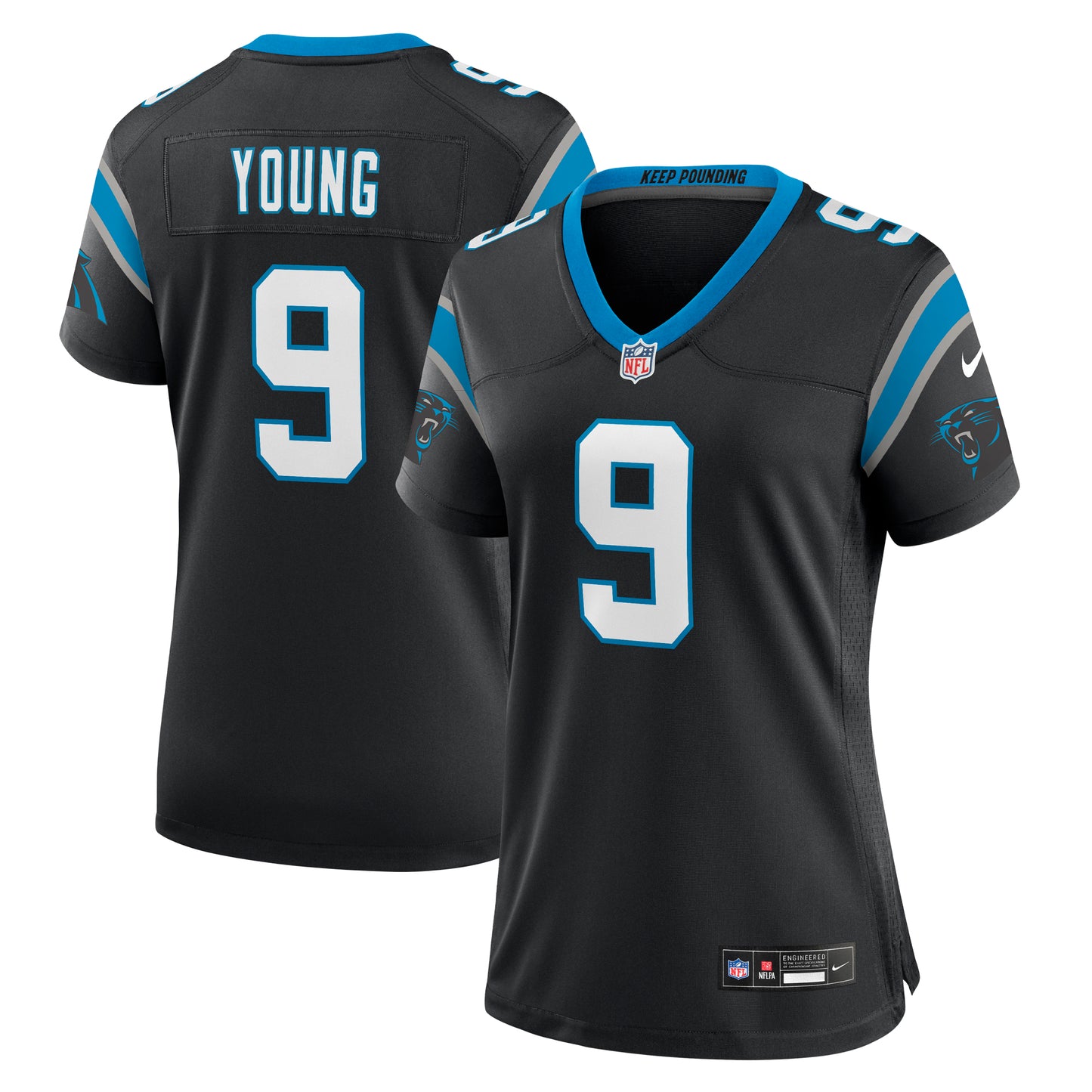 Women's Nike Bryce Young Black Carolina Panthers Team Game Jersey