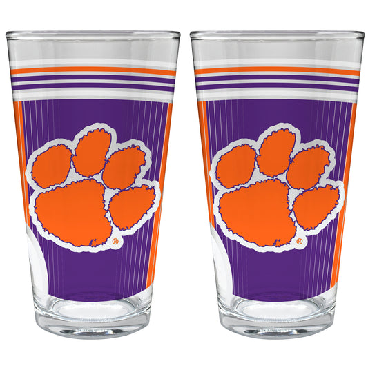 Clemson Tigers Two-Piece 16oz. Pint Glass Set