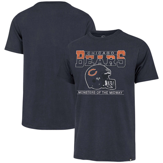 Men's '47 Navy Chicago Bears Time Lock Franklin T-Shirt