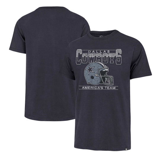 Men's '47 Navy Dallas Cowboys Time Lock Franklin T-Shirt