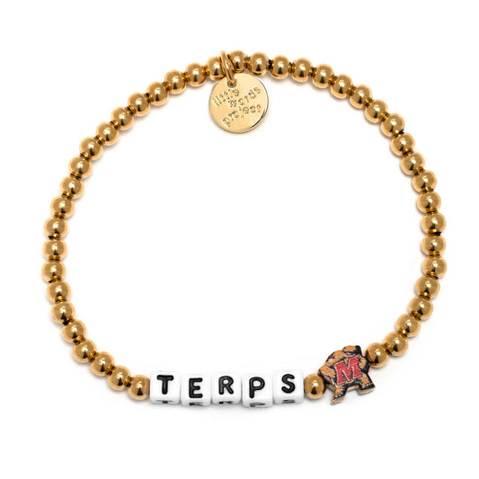 Little Words Project Maryland Terrapins 14k Waterproof Gold Bracelet