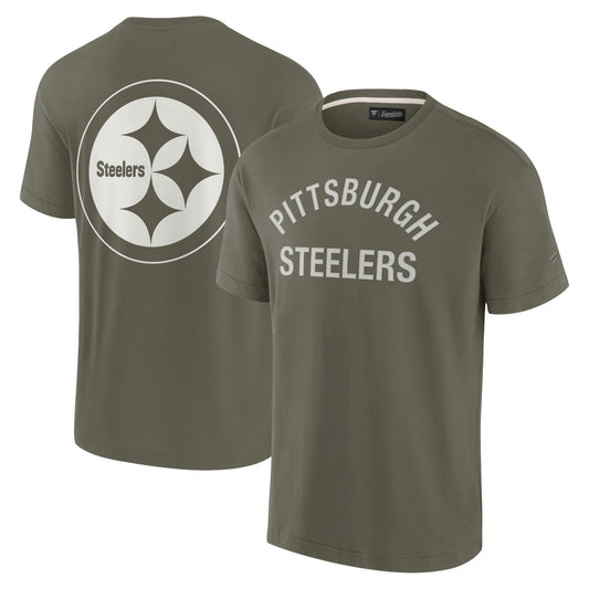 Unisex Fanatics Olive Pittsburgh Steelers Elements Super Soft Short Sleeve T-Shirt