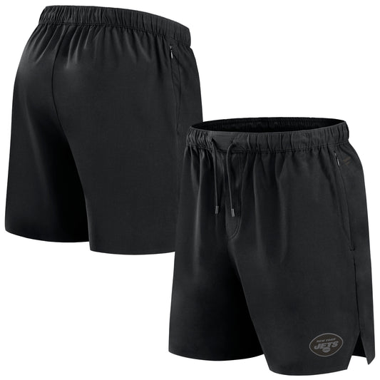 Men's Fanatics Black New York Jets Front Office Woven Shorts