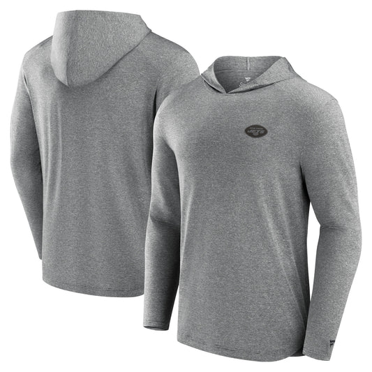Men's Fanatics Black New York Jets Front Office Tech Lightweight Hoodie T-Shirt