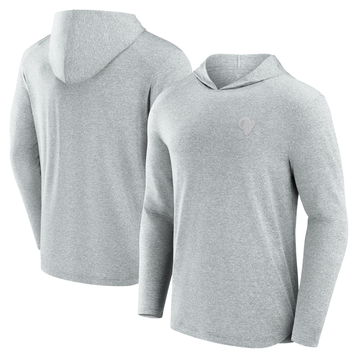 Men's Fanatics Gray Los Angeles Rams Front Office Tech Lightweight Hoodie T-Shirt