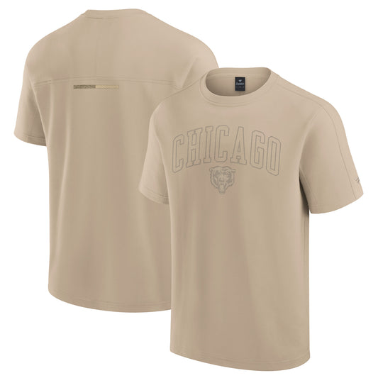 Unisex Fanatics Khaki Chicago Bears Elements Heavyweight Tri-Blend T-Shirt