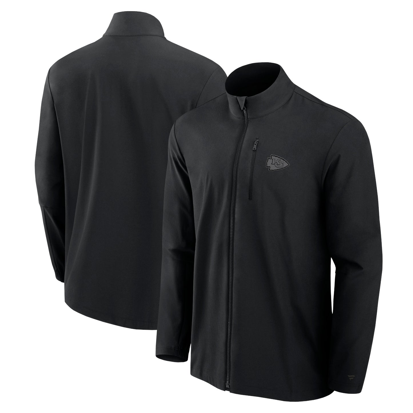 Men's Fanatics Black Kansas City Chiefs Front Office Woven Full-Zip Jacket