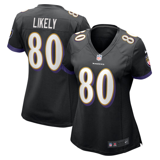 Women's Nike Isaiah Likely Black Baltimore Ravens Alternate Game Jersey