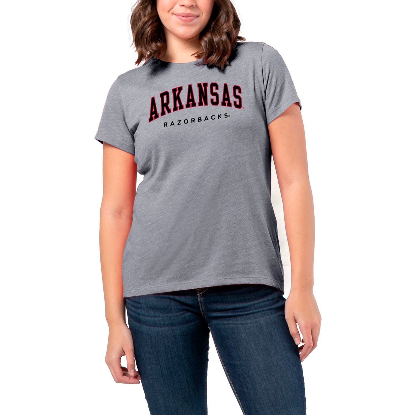 Women's League Collegiate Wear  Heather Gray Arkansas Razorbacks Intramural Classic Tri-Blend T-Shirt