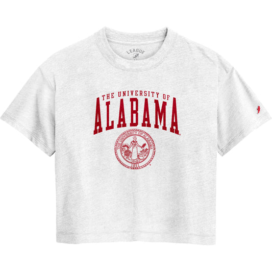 Women's League Collegiate Wear  White Alabama Crimson Tide Intramural Midi Tri-Blend T-Shirt