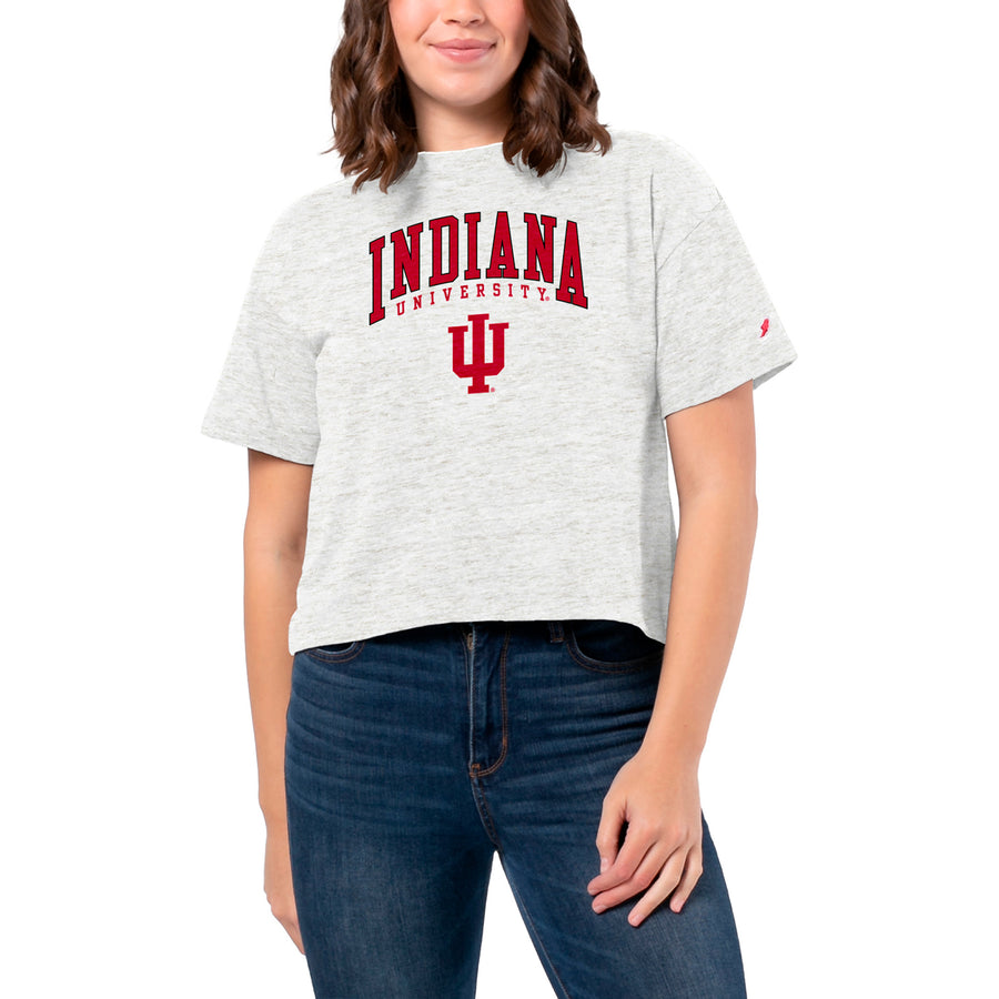 Women's League Collegiate Wear  White Indiana Hoosiers Intramural Midi Tri-Blend T-Shirt