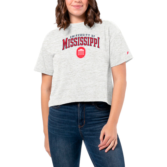 Women's League Collegiate Wear  White Ole Miss Rebels Intramural Midi Tri-Blend T-Shirt