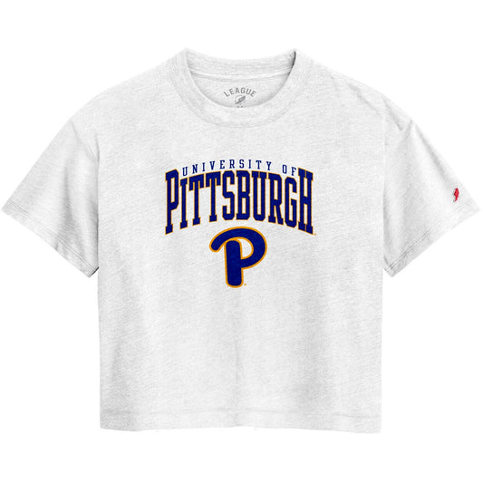 Women's League Collegiate Wear  White Pitt Panthers Intramural Midi Tri-Blend T-Shirt