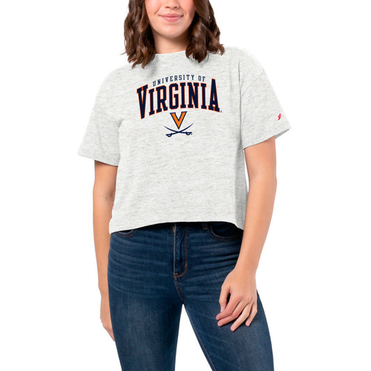 Women's League Collegiate Wear  White Virginia Cavaliers Intramural Midi Tri-Blend T-Shirt