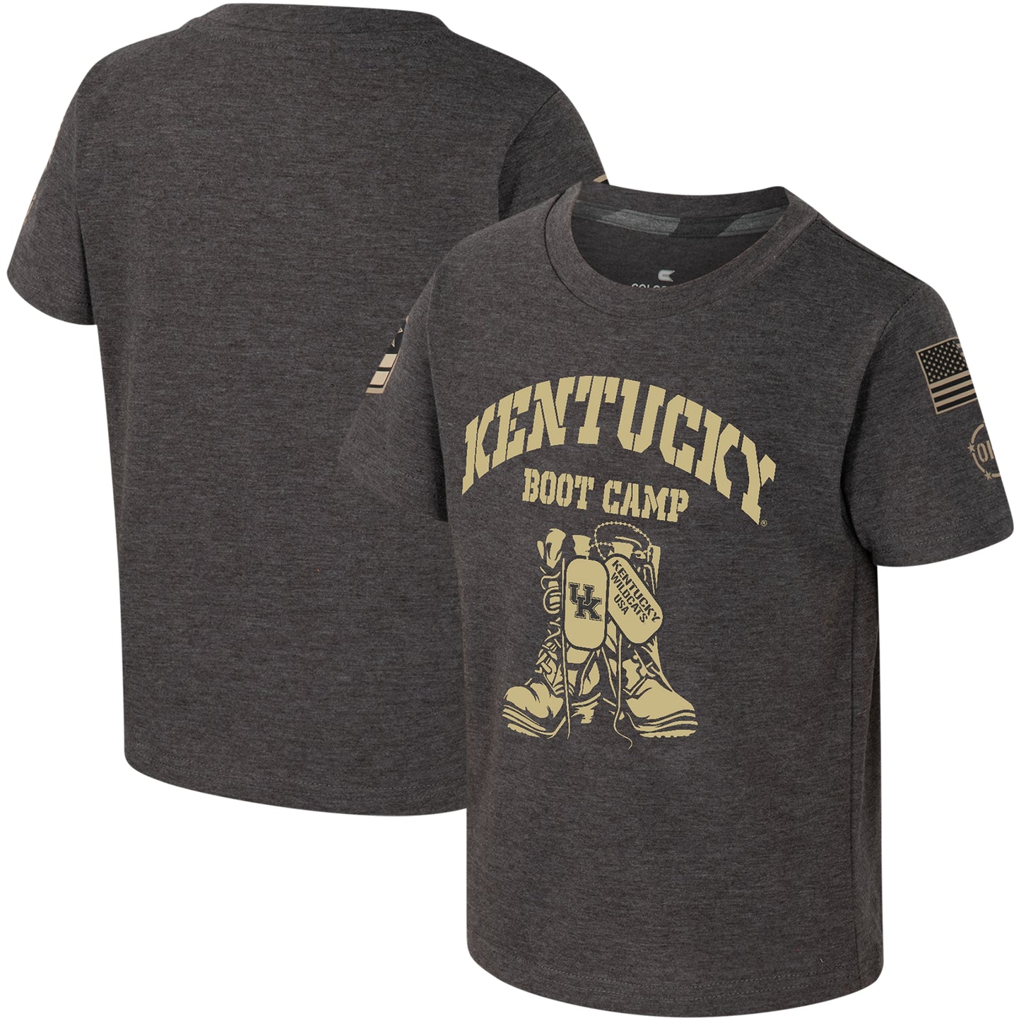 Toddler Colosseum Charcoal Kentucky Wildcats OHT Military Appreciation Boot Camp T-Shirt