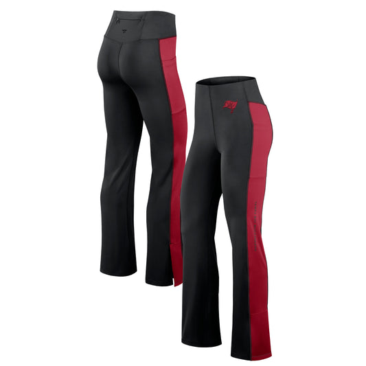 Women's Fanatics Black Tampa Bay Buccaneers Studio Fitted Flared Leggings