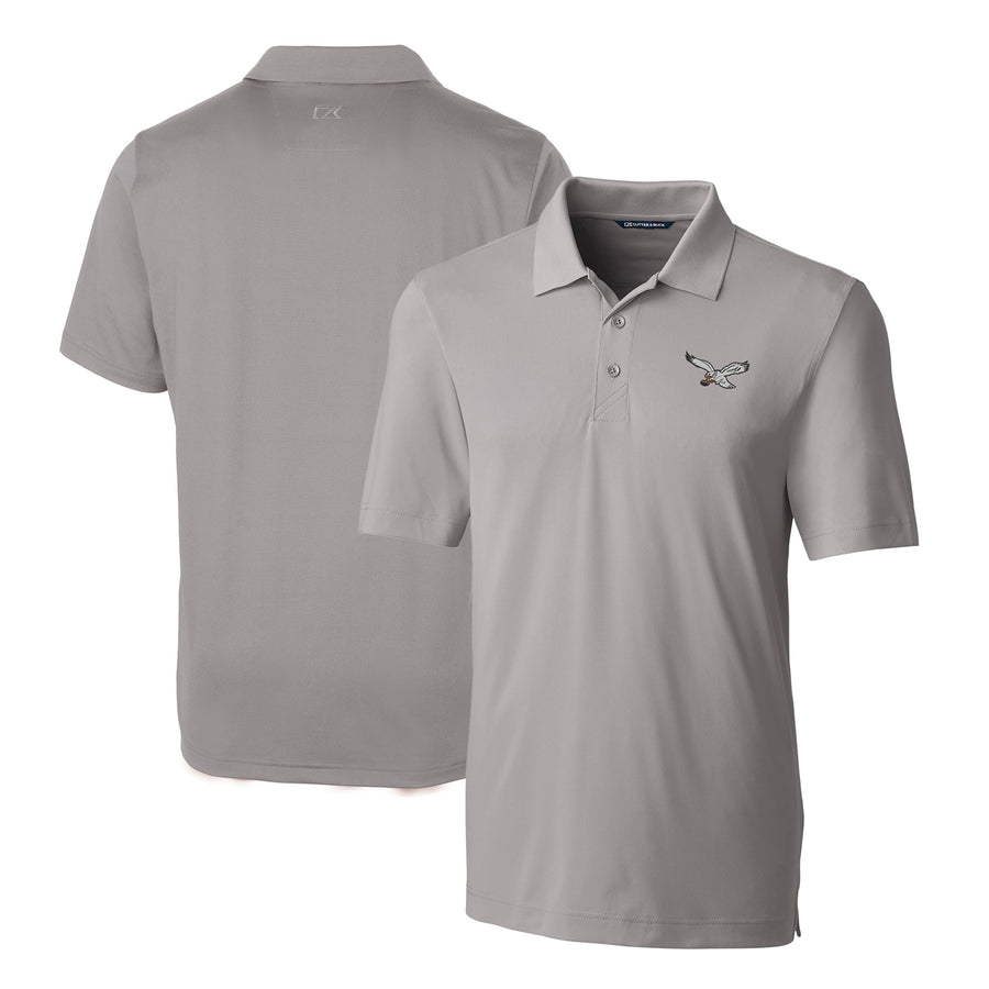 Men's Cutter & Buck  Silver Philadelphia Eagles Gridiron Classics Big & Tall Forge Stretch Polo
