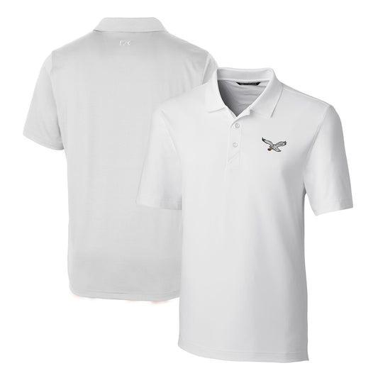 Men's Cutter & Buck  White Philadelphia Eagles Gridiron Classics Big & Tall Forge Stretch Polo