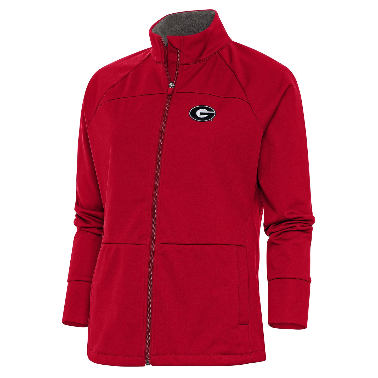 Women's Antigua  Red Georgia Bulldogs Links Full-Zip Golf Jacket