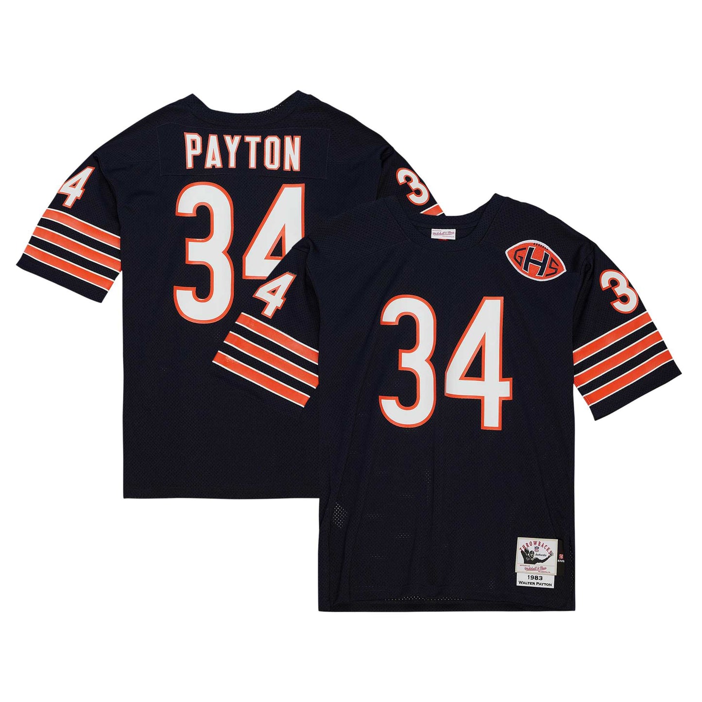 Men's Mitchell & Ness Walter Payton Navy Chicago Bears 1983 Authentic Throwback Retired Player Jersey