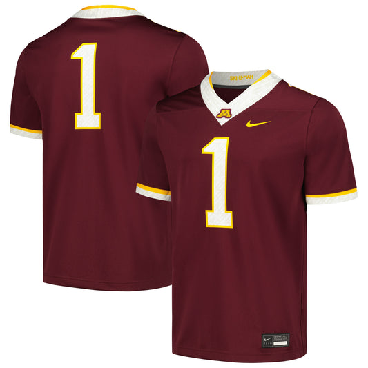 Men's Nike #1 Maroon Minnesota Golden Gophers Untouchable Football Replica Jersey