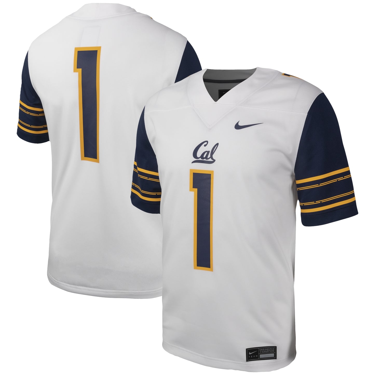 Men's Nike #1 White Cal Bears Untouchable Football Replica Jersey