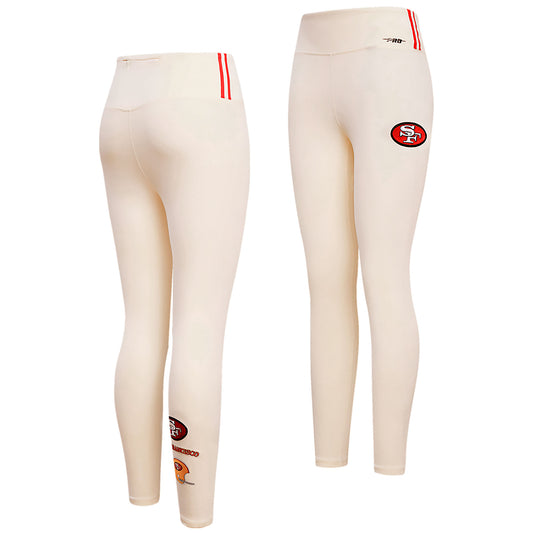 Women's Pro Standard Cream San Francisco 49ers  Retro Classic Jersey Leggings