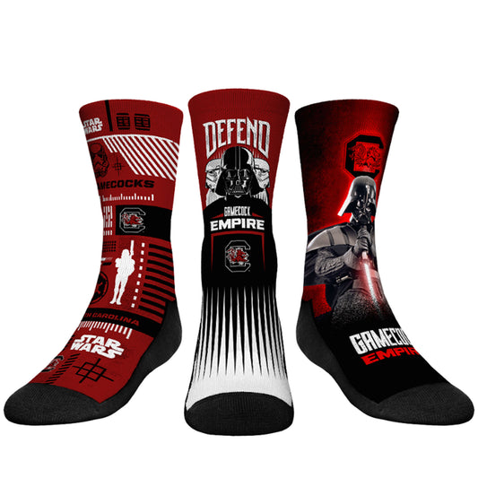 Youth Rock Em Socks Darth Vader & Stormtrooper South Carolina Gamecocks Star Wars Three-Pack Crew Socks Set