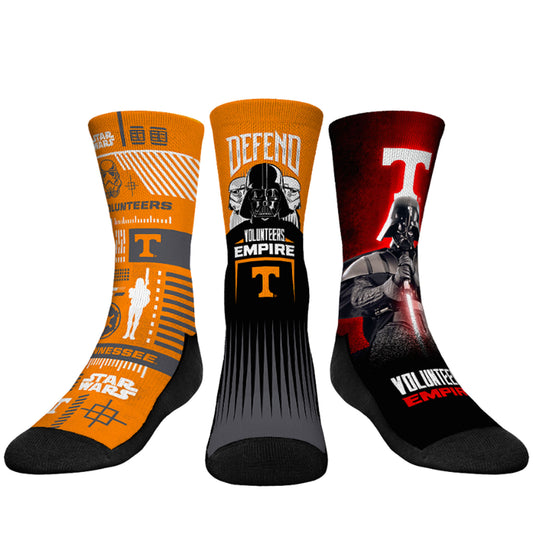 Youth Rock Em Socks Darth Vader & Stormtrooper Tennessee Volunteers Star Wars Three-Pack Crew Socks Set