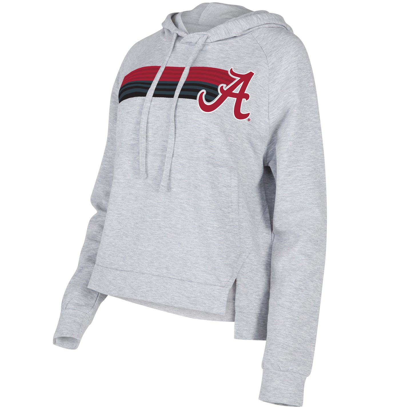 Women's Concepts Sport Gray Alabama Crimson Tide Cedar Tri-Blend Raglan Pullover Hoodie