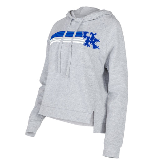 Women's Concepts Sport Gray Kentucky Wildcats Cedar Tri-Blend Raglan Pullover Hoodie