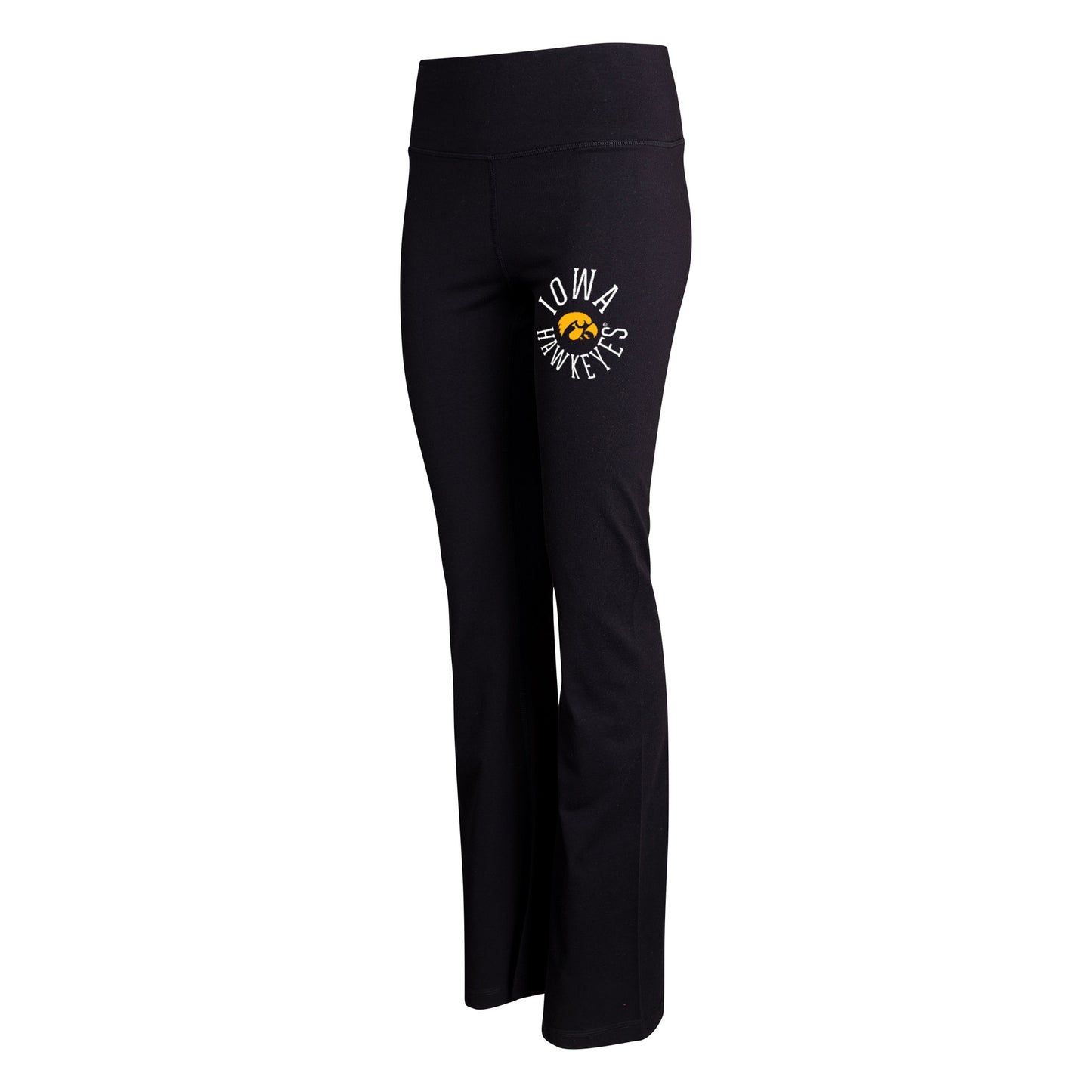 Women's Concepts Sport Black Iowa Hawkeyes Enclave Tri-Blend Flared Leggings