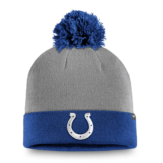 Men's Fanatics Gray Indianapolis Colts Cuffed Knit Hat with Pom