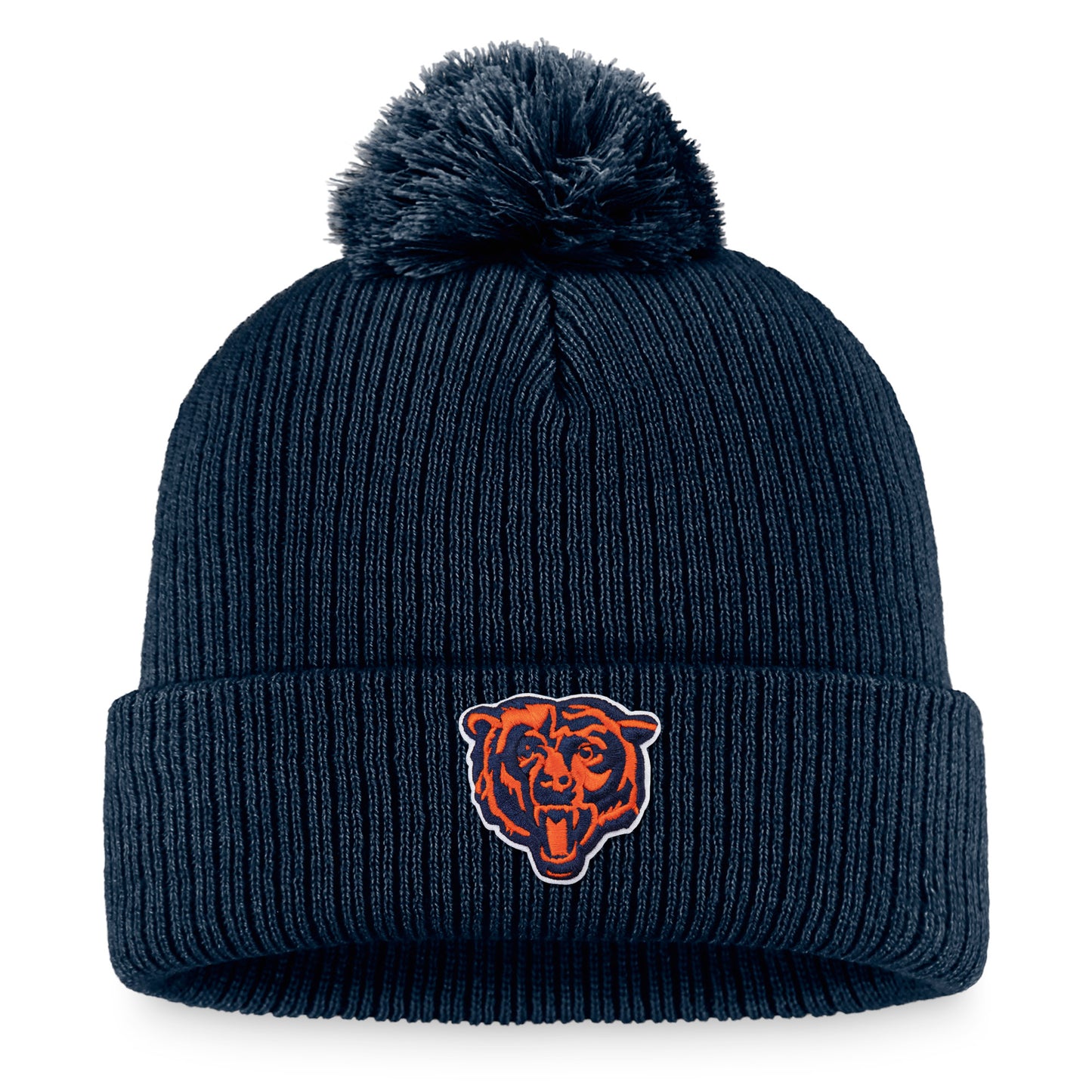 Women's  Fanatics Navy Chicago Bears Cuffed Knit Hat with Pom