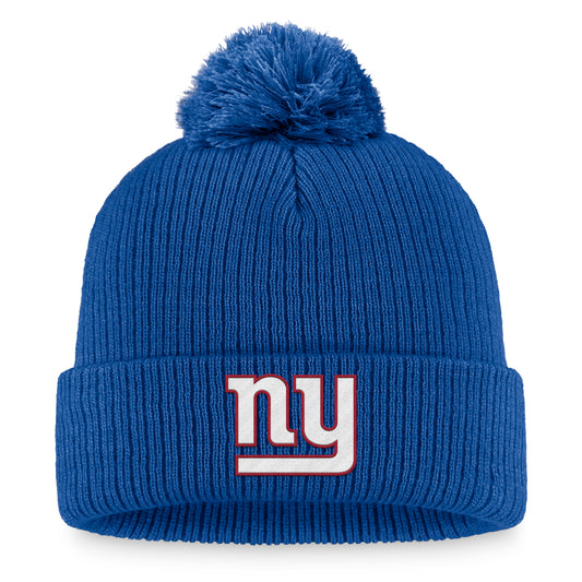 Women's Fanatics Royal New York Giants Logo Cuffed Knit Hat with Pom