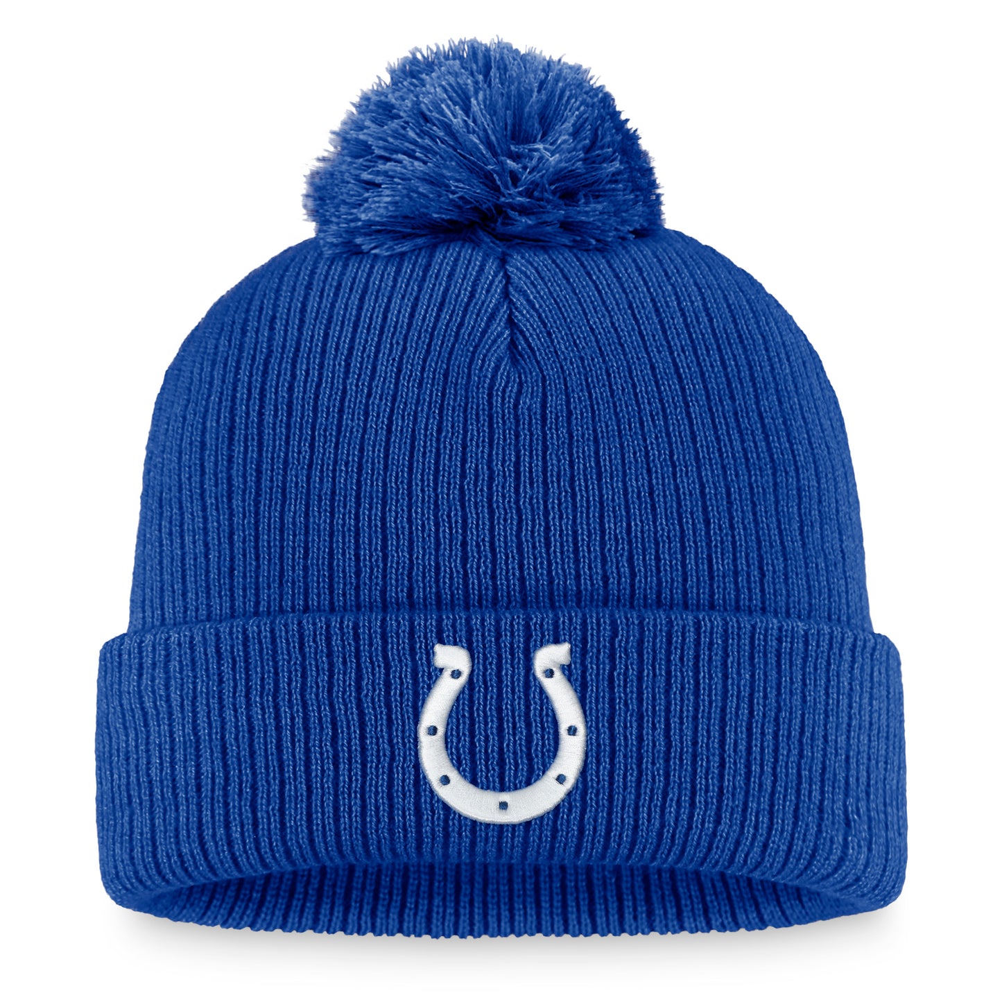 Women's Fanatics Royal Indianapolis Colts Logo Cuffed Knit Hat with Pom