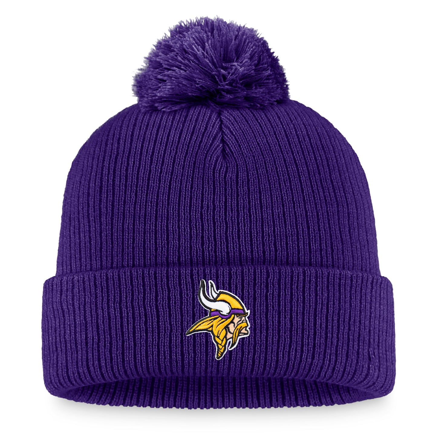 Women's Fanatics Purple Minnesota Vikings Logo Cuffed Knit Hat with Pom