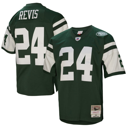 Men's Mitchell & Ness Darrelle Revis Green New York Jets Legacy Replica Jersey