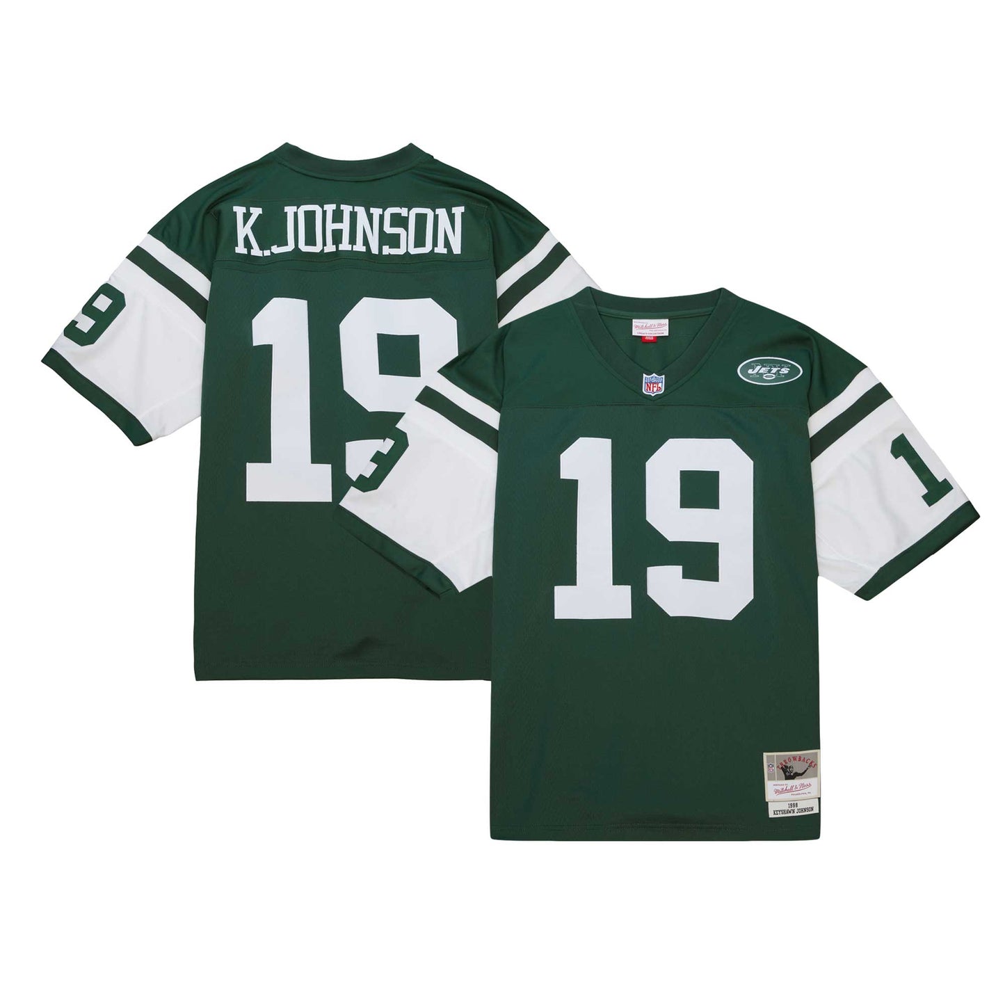 Men's Mitchell & Ness Keyshawn Johnson Green New York Jets Legacy Replica Jersey