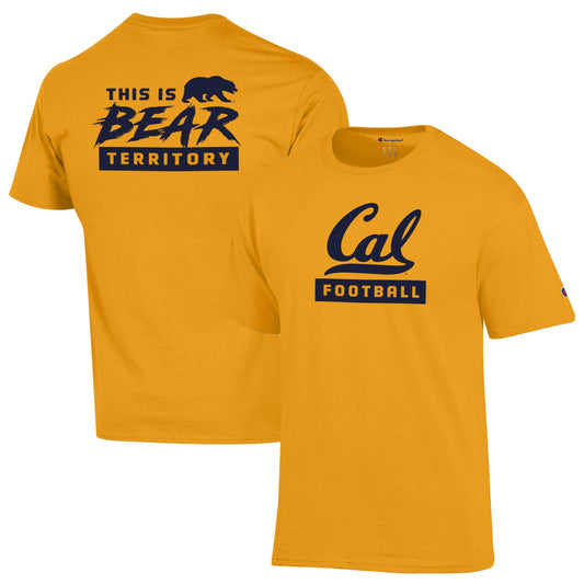 Men's Champion Gold Cal Bears Bear Territory Fan T-Shirt