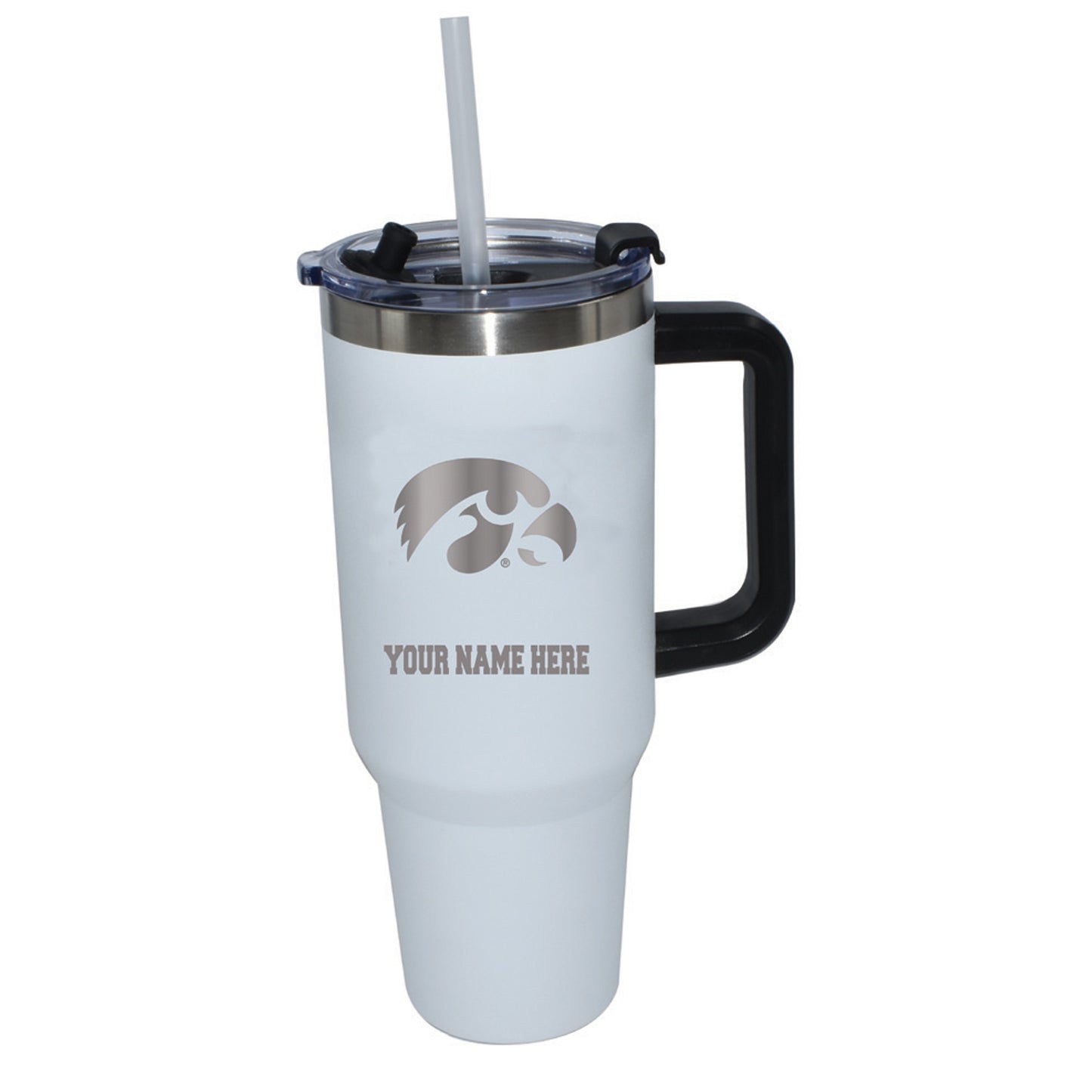 The Memory Company  Iowa Hawkeyes Personalized White 46oz. Colossal Tumbler