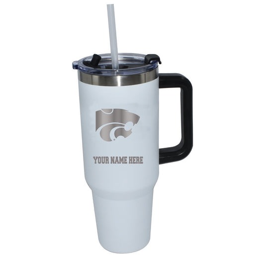 The Memory Company  Kansas State Wildcats Personalized White 46oz. Colossal Tumbler