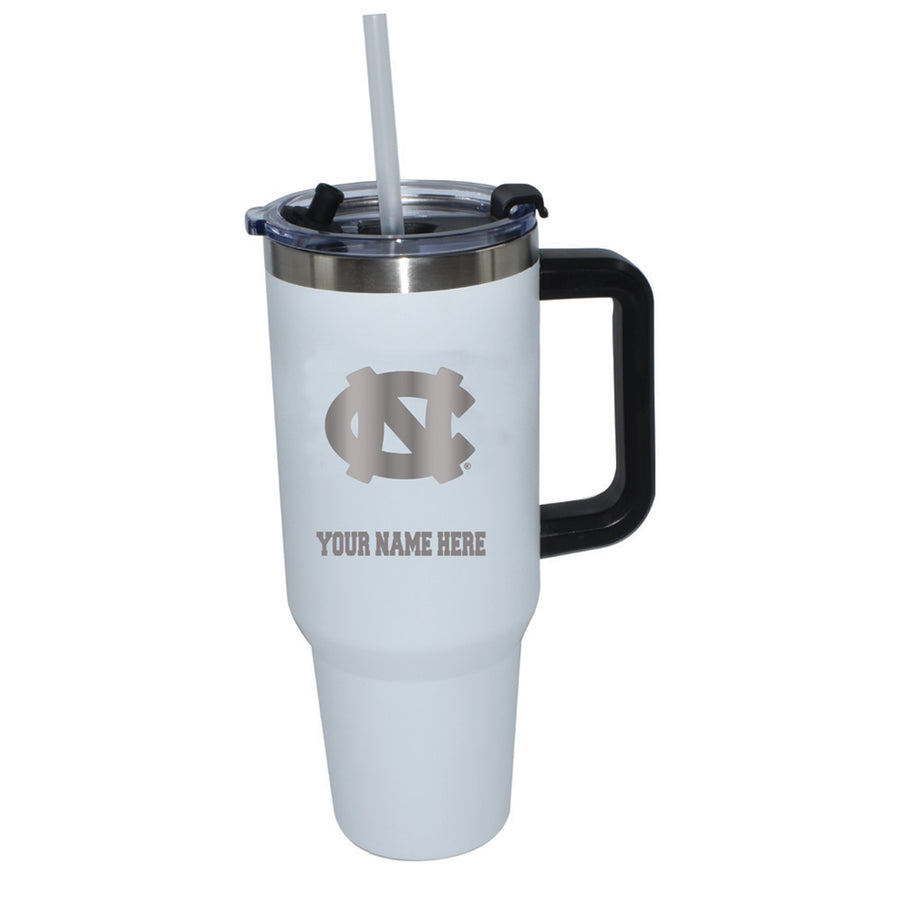 The Memory Company  North Carolina Tar Heels Personalized White 46oz. Colossal Tumbler