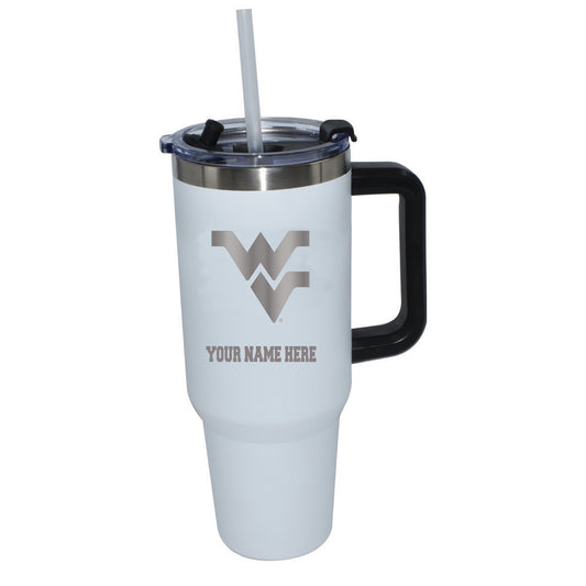 The Memory Company  West Virginia Mountaineers Personalized White 46oz. Colossal Tumbler