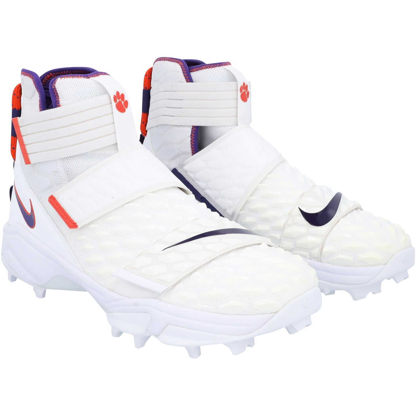 Clemson Tigers Team-Issued White Shark Cleats from the Football Program