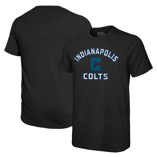 Men's Majestic Threads  Black Indianapolis Colts Indiana Nights Alternate Softhand T-Shirt