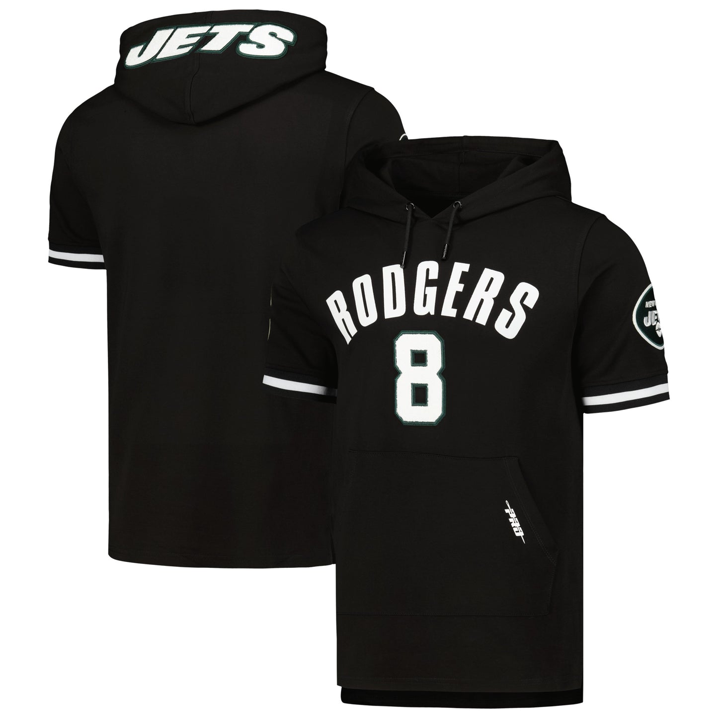 Men's Pro Standard Aaron Rodgers Black New York Jets Player Name & Number Hoodie T-Shirt