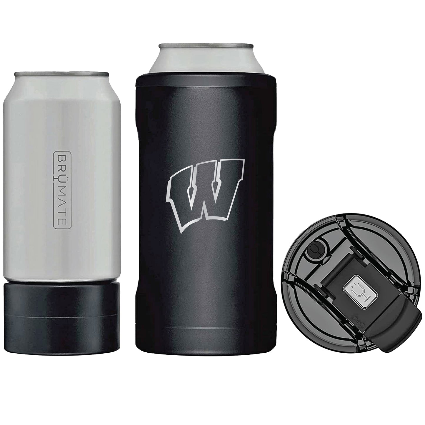 BruMate  Wisconsin Badgers Primary Logo Hopsulator Trio Can Cooler