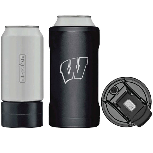 BruMate  Wisconsin Badgers Primary Logo Hopsulator Trio Can Cooler