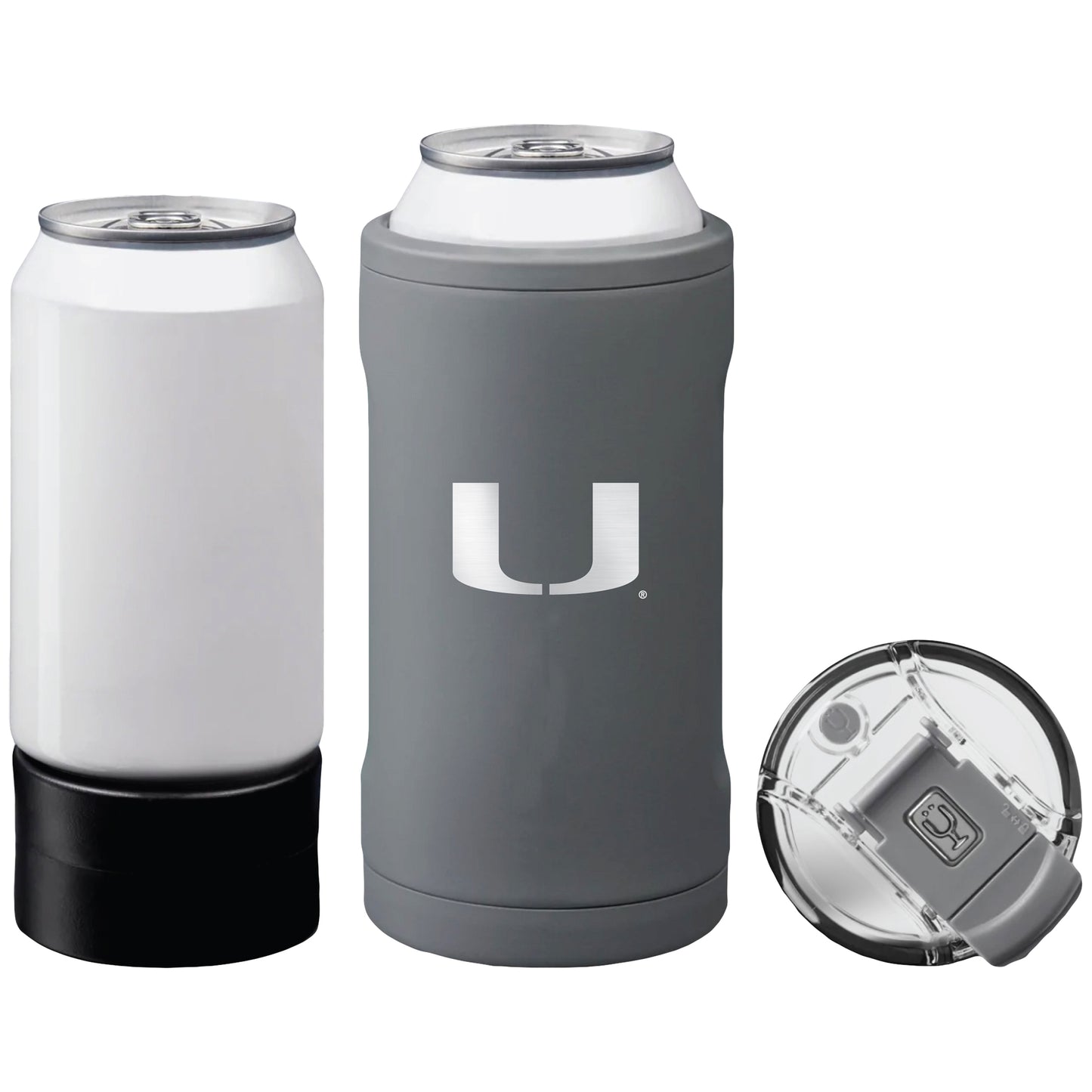 BruMate  Miami Hurricanes Primary Logo Hopsulator Trio Can Cooler